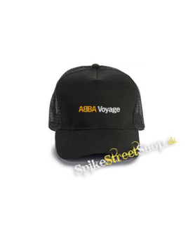 ABBA - Voyage - čierna bavlnená sieťkovaná šiltovka model "Trucker Cap"