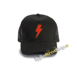 ACDC - Power Up Sign Crest Logo - čierna bavlnená sieťkovaná šiltovka model "Trucker Cap"