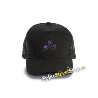 ADICTS - Purple Feline - čierna bavlnená sieťkovaná šiltovka model "Trucker Cap"