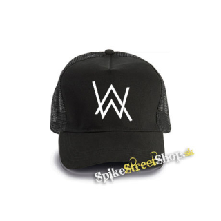 ALAN WALKER - Logo - čierna bavlnená sieťkovaná šiltovka model "Trucker Cap"