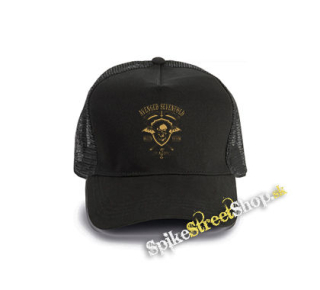 AVENGED SEVENFOLD - Hail To The King Golden Patch - čierna bavlnená sieťkovaná šiltovka model "Trucker Cap"