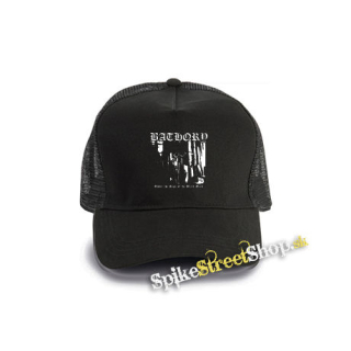 BATHORY - Under the Sign of the Black Mark - čierna bavlnená sieťkovaná šiltovka model "Trucker Cap"