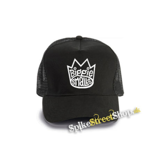 BIGGIE SMALLS - Logo - čierna bavlnená sieťkovaná šiltovka model "Trucker Cap"