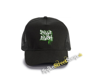 BILLIE EILISH - Painted Graffiti Logo - čierna bavlnená sieťkovaná šiltovka model "Trucker Cap"