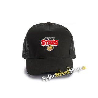 BRAWL STARS - Red Gold Logo - čierna bavlnená sieťkovaná šiltovka model "Trucker Cap"