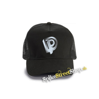 DEEP PURPLE - Crest Motive 2 - čierna bavlnená sieťkovaná šiltovka model "Trucker Cap"