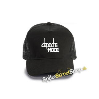 DEPECHE MODE - Logo People Are People - čierna bavlnená sieťkovaná šiltovka model "Trucker Cap"