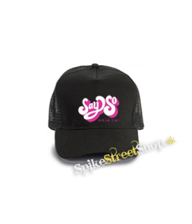 DOJA CAT - Say So - čierna bavlnená sieťkovaná šiltovka model "Trucker Cap"