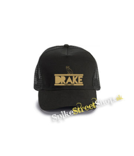 DRAKE - Take Care - čierna bavlnená sieťkovaná šiltovka model "Trucker Cap"