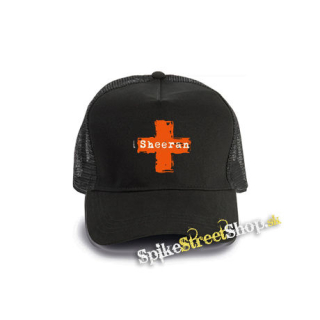 ED SHEERAN + - čierna bavlnená sieťkovaná šiltovka model "Trucker Cap"
