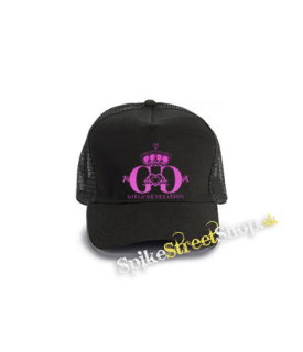 GIRLS´ GENERATION - Pink Logo - čierna bavlnená sieťkovaná šiltovka model "Trucker Cap"