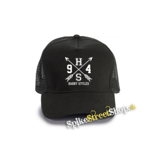 HARRY STYLES - Logo Crest - čierna bavlnená sieťkovaná šiltovka model "Trucker Cap"
