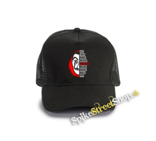 LA CASA DE PAPEL - Professor - čierna bavlnená sieťkovaná šiltovka model "Trucker Cap"