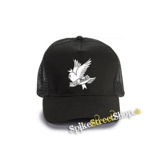 LIL PEEP - Cry Baby - čierna bavlnená sieťkovaná šiltovka model "Trucker Cap"