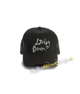 LIVING COLOUR - Logo - čierna bavlnená sieťkovaná šiltovka model "Trucker Cap"