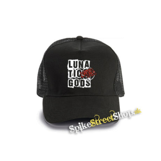 LUNATIC GODS - Logo Lunatic Gods - čierna bavlnená sieťkovaná šiltovka model "Trucker Cap"
