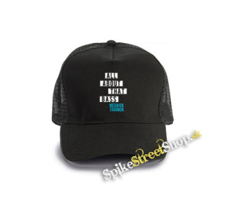 MEGHAN TRAINOR - All About That Bass - čierna bavlnená sieťkovaná šiltovka model "Trucker Cap"