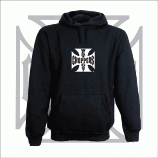 WEST COAST CHOPPERS - IRON CROSS -  BLACK - čierna pánska mikina