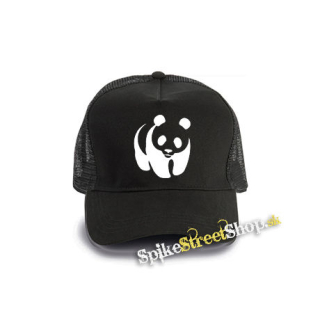 PANDA - čierna bavlnená sieťkovaná šiltovka model "Trucker Cap"