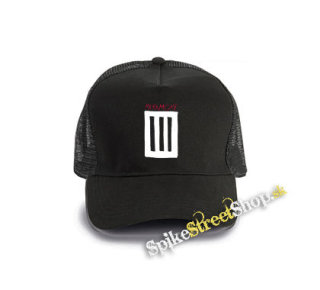 PARAMORE - 3 Bar - čierna bavlnená sieťkovaná šiltovka model "Trucker Cap"