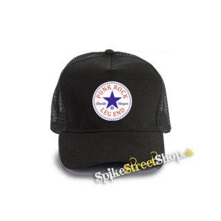 PUNK ROCK LEGEND - Charlie Harper Color - čierna bavlnená sieťkovaná šiltovka model "Trucker Cap"
