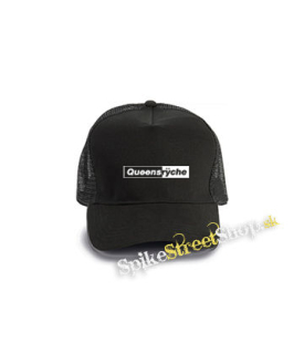 QUEENSRYCHE - Logo - čierna bavlnená sieťkovaná šiltovka model "Trucker Cap"