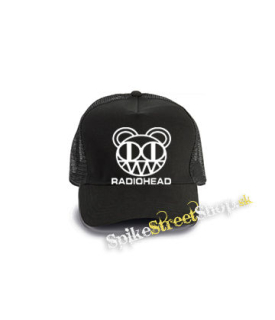 RADIOHEAD - Logo - čierna bavlnená sieťkovaná šiltovka model "Trucker Cap"