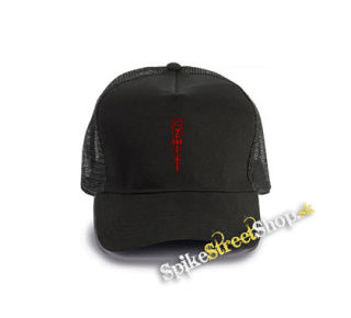 RAMMSTEIN - Zeit Red - čierna bavlnená sieťkovaná šiltovka model "Trucker Cap"