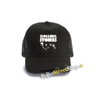 ROLLING STONES - Smile Band Forever - čierna bavlnená sieťkovaná šiltovka model "Trucker Cap"
