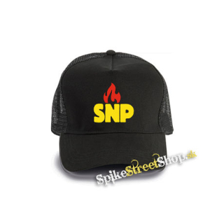 SNP - Slovenské Národné Povstanie - čierna bavlnená sieťkovaná šiltovka model "Trucker Cap"