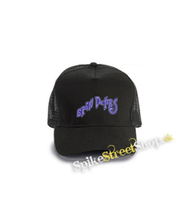 SPIN DOCTORS - Logo - čierna bavlnená sieťkovaná šiltovka model "Trucker Cap"