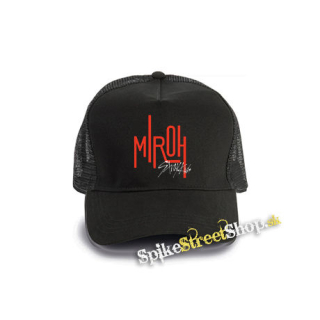 STRAY KIDS - Logo MIROH - čierna bavlnená sieťkovaná šiltovka model "Trucker Cap"