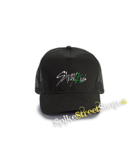 STRAY KIDS - Oddinary Green Logo - čierna bavlnená sieťkovaná šiltovka model "Trucker Cap"