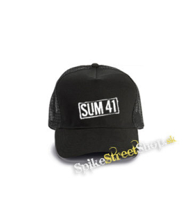 SUM 41 - Logo - čierna bavlnená sieťkovaná šiltovka model "Trucker Cap"