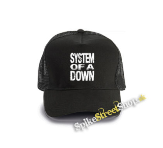 SYSTEM OF A DOWN - Logo - čierna bavlnená sieťkovaná šiltovka model "Trucker Cap"