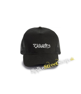 THE CASUALTIES - Logo - čierna bavlnená sieťkovaná šiltovka model "Trucker Cap"