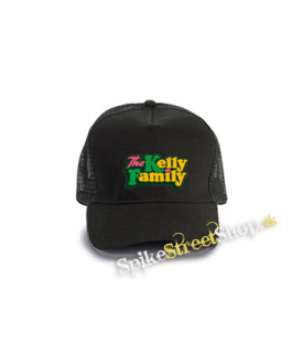 THE KELLY FAMILY - Logo Colour - čierna bavlnená sieťkovaná šiltovka model "Trucker Cap"