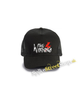 THE WARNING - Logo - čierna bavlnená sieťkovaná šiltovka model "Trucker Cap"