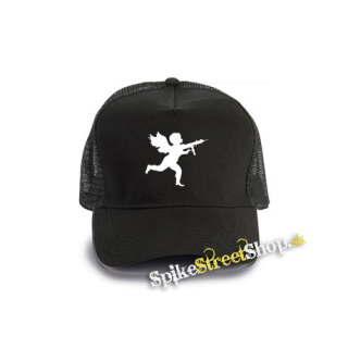 VANILLA ICE - Cupid - čierna bavlnená sieťkovaná šiltovka model "Trucker Cap"