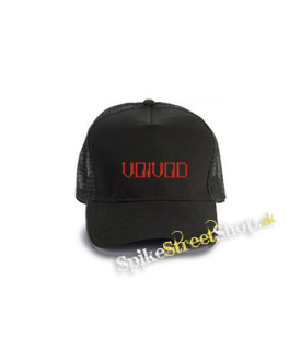 VOIVOD - Red Logo - čierna bavlnená sieťkovaná šiltovka model "Trucker Cap"