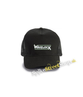 WARLOCK - Logo - čierna bavlnená sieťkovaná šiltovka model "Trucker Cap"