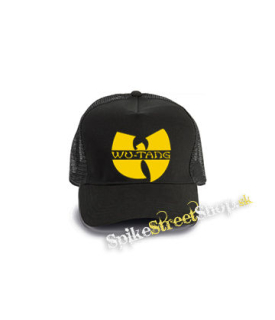 WU TANG CLAN - Yellow Logo - čierna bavlnená sieťkovaná šiltovka model "Trucker Cap"