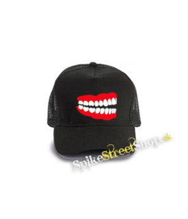ZUBY - čierna bavlnená sieťkovaná šiltovka model "Trucker Cap"