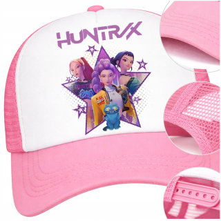 HUNTRIX - Kpop Demon Hunters - Ružovobiela sieťkovaná šiltovka model "Trucker"