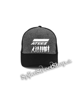 ATEEZ - Logo & Silhouette - šedočierna bavlnená šiltovka