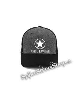 AVRIL LAVIGNE - Logo Punkrock Star - šedočierna bavlnená šiltovka