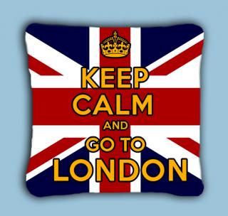 KEEP CALM AND GO TO LONDON - vankúš