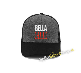 BELLA CIAO - šedočierna bavlnená šiltovka