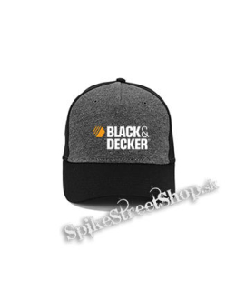 BLACK & DECKER - Logo - šedočierna bavlnená šiltovka
