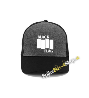 BLACK FLAG - Logo Crest - šedočierna bavlnená šiltovka